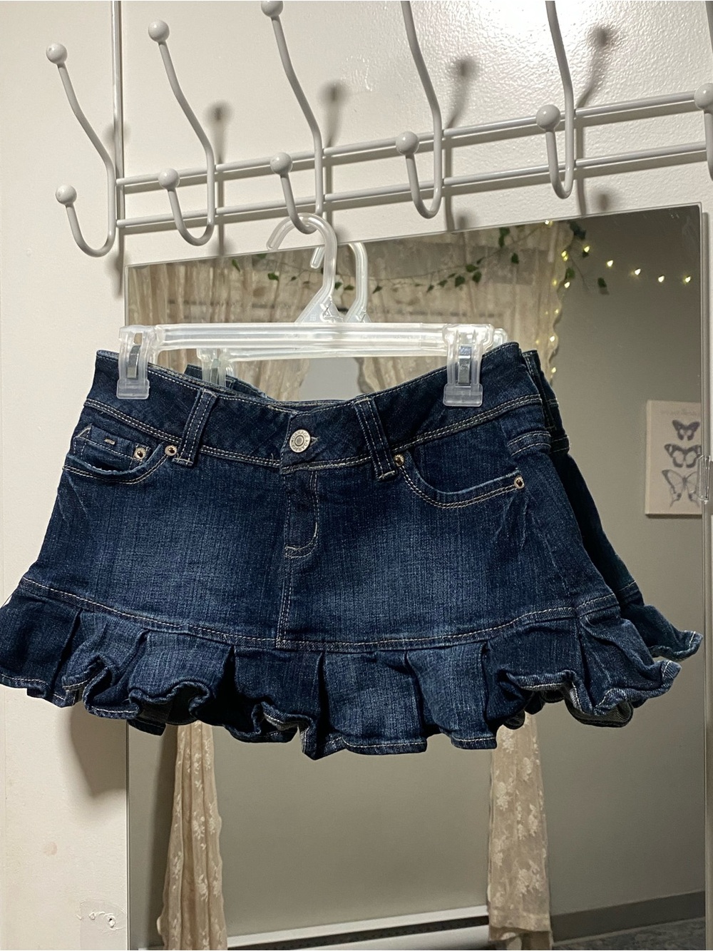 Y2K Vintage Low-Rise Garage Denim Mini Micro Skirt